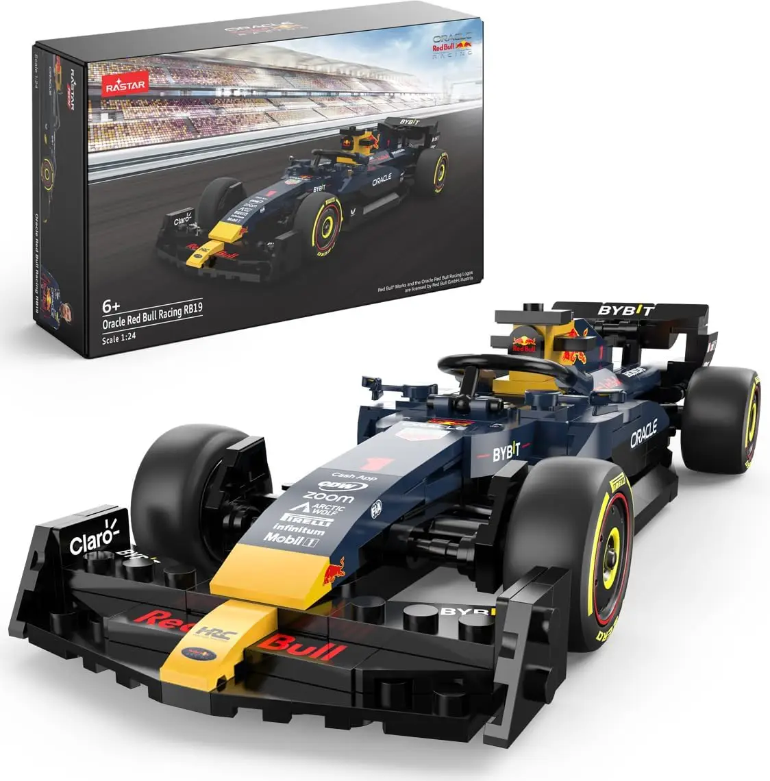 RASTAR 1/24 Oracle RedBull F1 Collectible Building Kit - Ideal Gifts for Play & Display - Officially Licensed 333PCs Model Car Building Bricks Set for Kids, Teens & Adults
