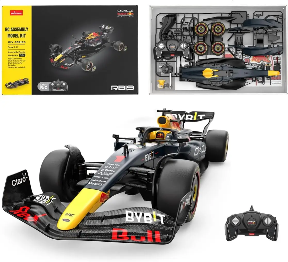 RASTAR 92600 1/16 Oracle RedBull F1 RB19 Collectible RC Car Building Kit - Ideal Gifts for Play & Display - Officially Licensed Car Model with Remote Controller for Kids, Teens...