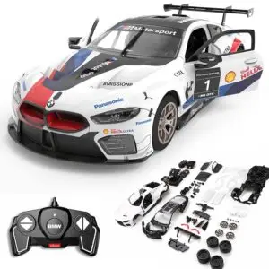 RASTAR 97200 1/18 BMW M8 GTE Collectible RC Car Building Kit - Ideal Gifts for Play & Display - Officially Licensed Car Model with Remote Controller for Kids, Teens & Adults