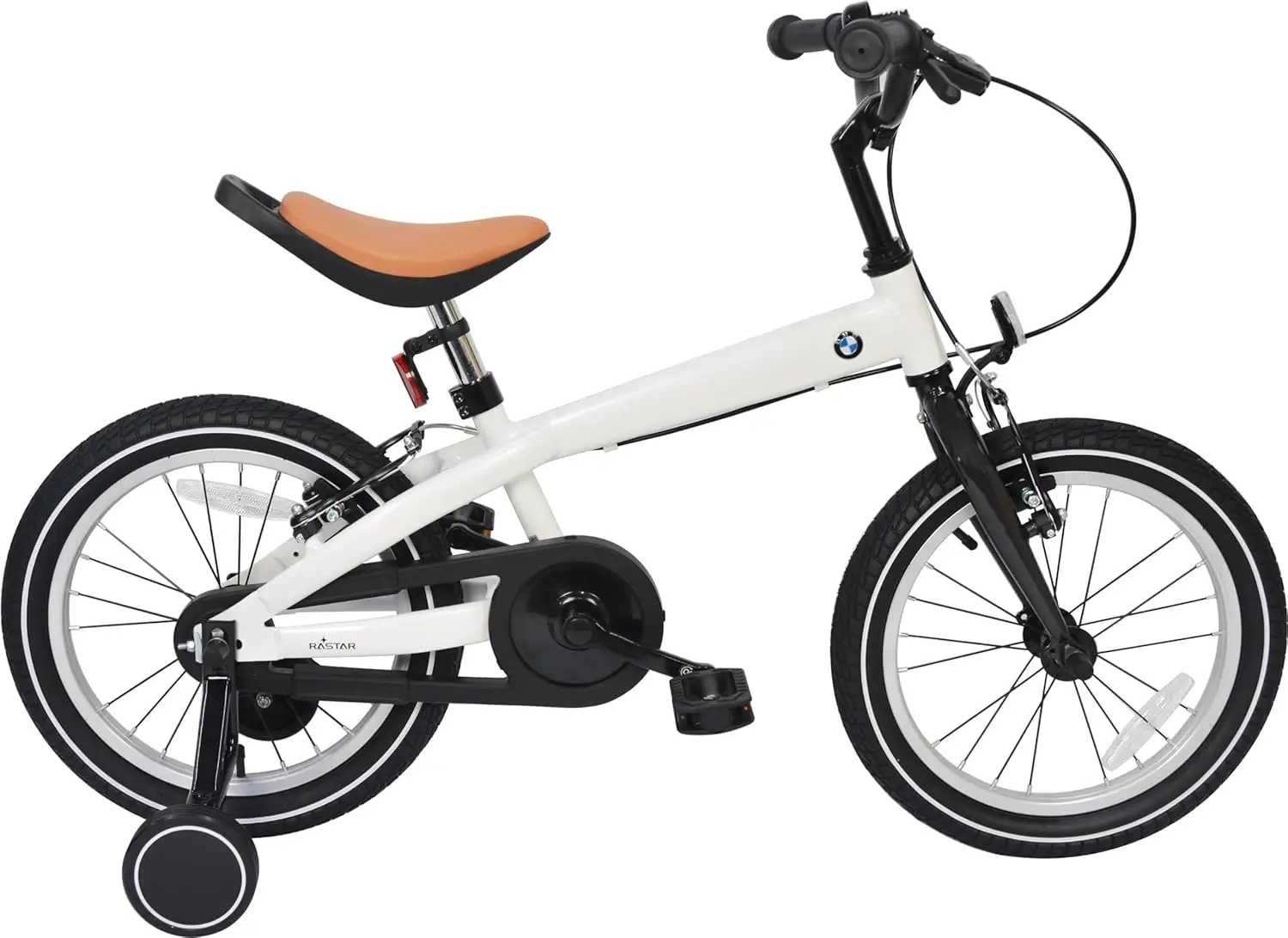 RASTAR BMW 16 Inches Kids' Bike with Training Wheels for Boys and Girls Aged 4-7, a Valuable Bicycle Gift for Kids/Children 4 5 6 7 Years Old, White